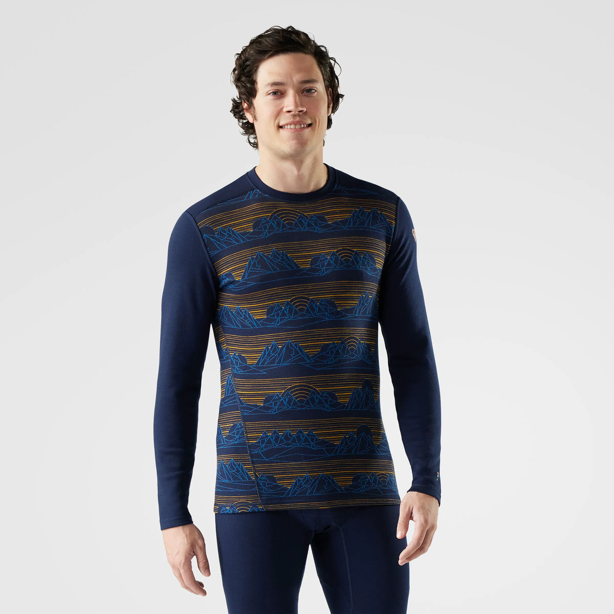 Deep Navy Geo Peaks
