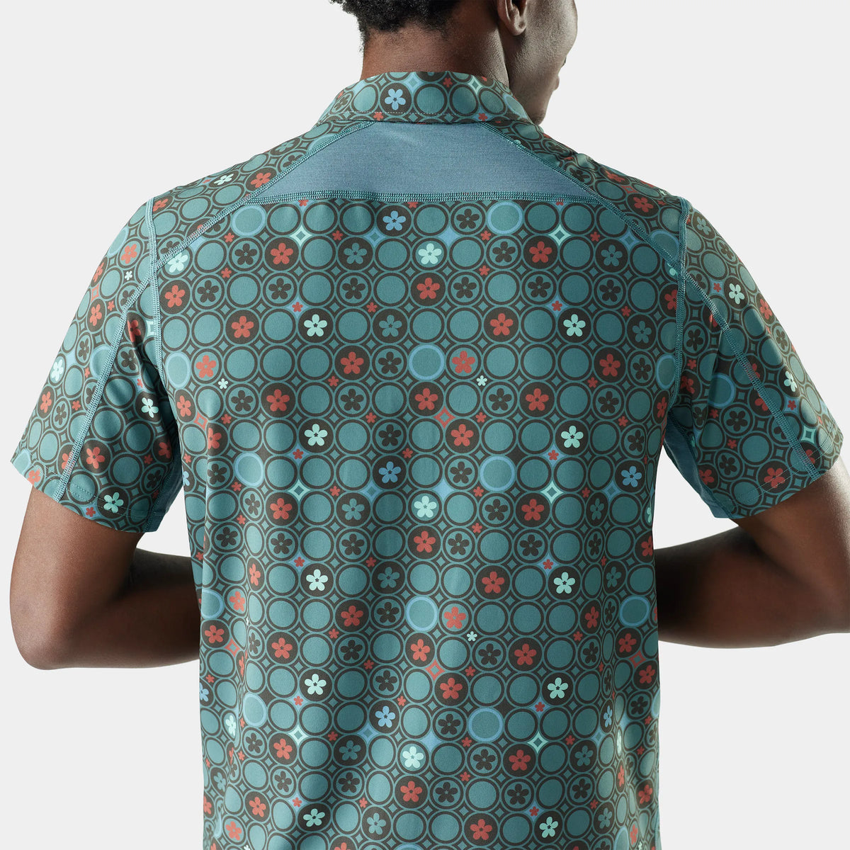Dusty Teal Geo Floral