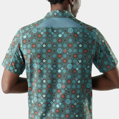 Dusty Teal Geo Floral