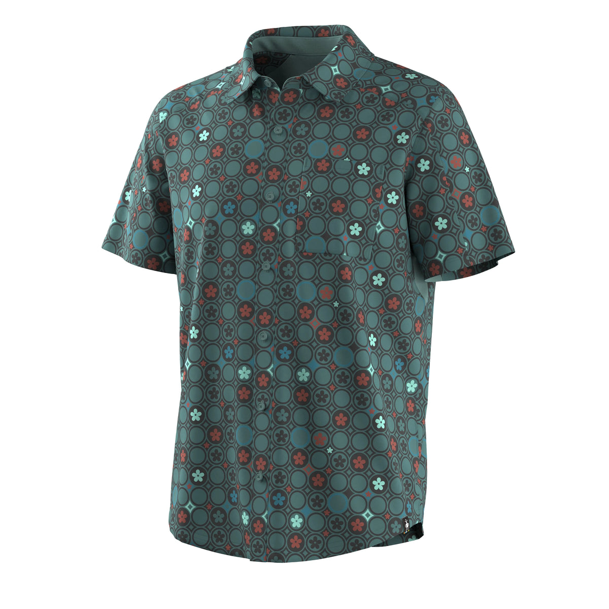 Dusty Teal Geo Floral