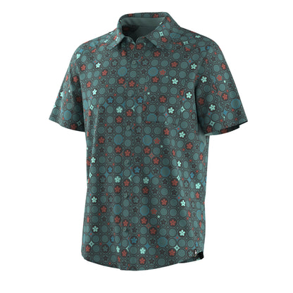 Dusty Teal Geo Floral