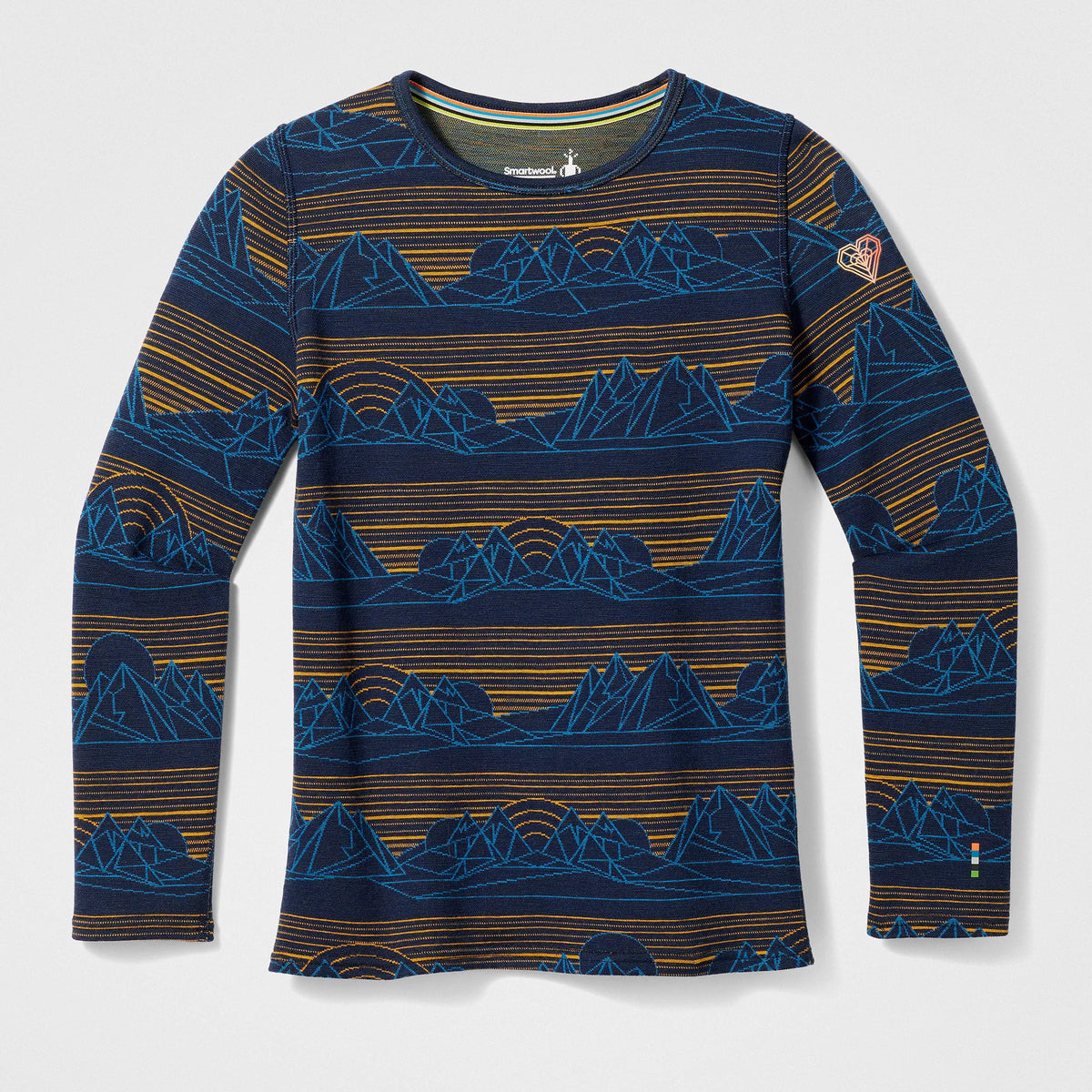 Deep Navy Geo Peaks